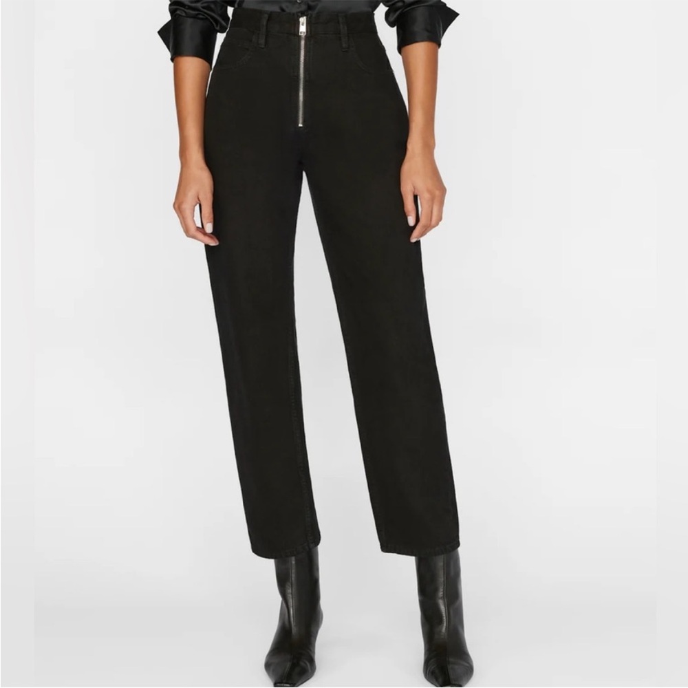 Frame black zip front jeans size 25